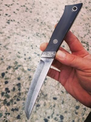 Gravürlü Gümüş Balçaklı Dövme Bıçak