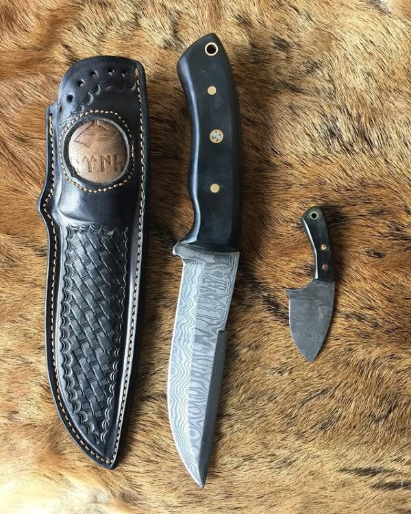 Damascus Bıçak ve Mini Yardımcı Bıçak