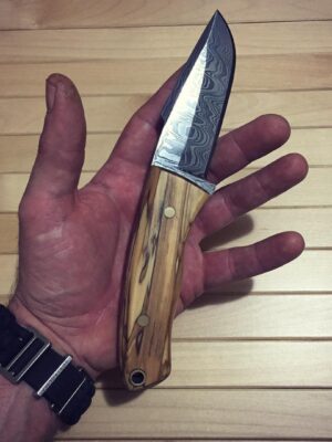 El Yapımı Ahşap Saplı Demascus Bıçak