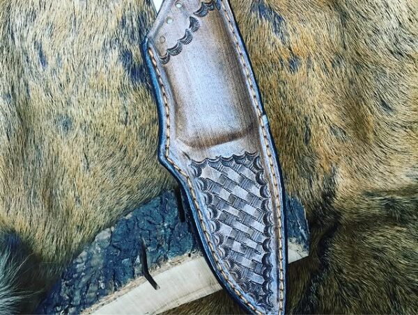 Damascus Geyik Boynuzu Saplı Mini Avcı Bıçağı