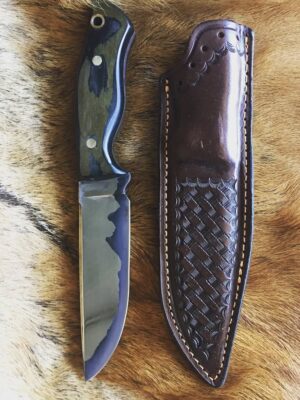 El Yapımı Deri Kılıflı Avcı Bıçağı