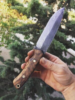 Ceviz Kabzeli Damaskus İzci Bıçağı