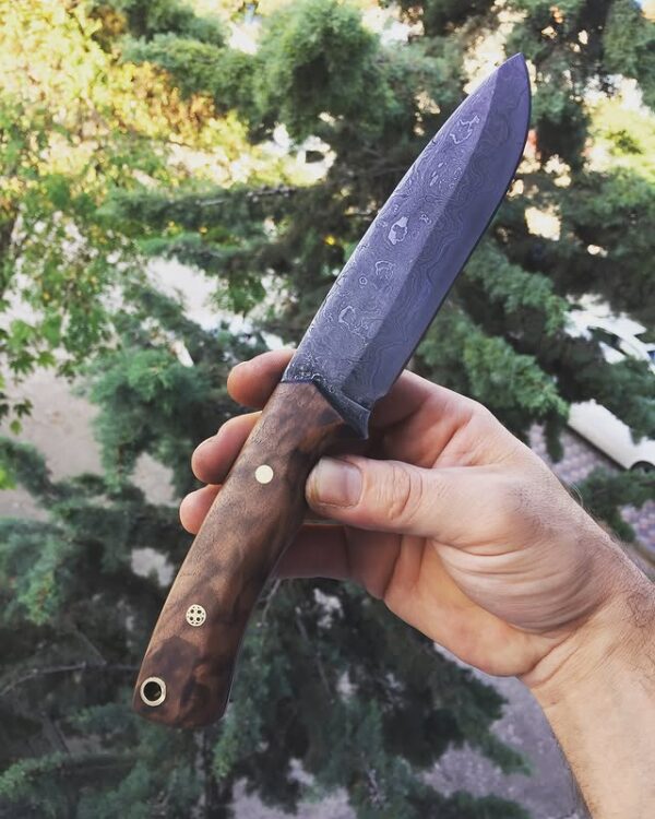 Ceviz Kabzeli Damaskus İzci Bıçağı