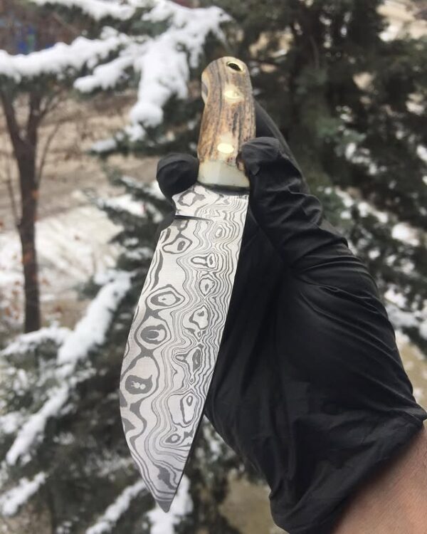 Ergonomik Kadın El Bıçağı - Sanatsal Damascus