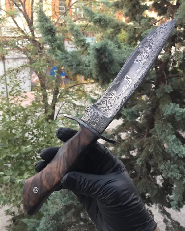 El Yapımı Koyu Ahşap Saplı Sanatsal Sergi Bıçağı