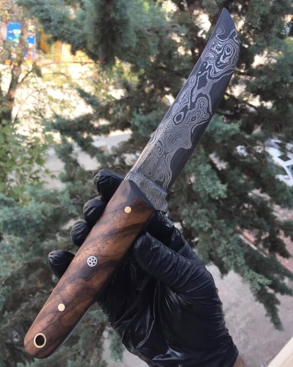 Özel Damascus Desenli Av Bıçağı