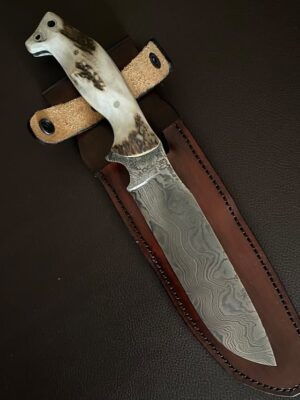 Damascus Av Bıçağı - Boynuz Sap