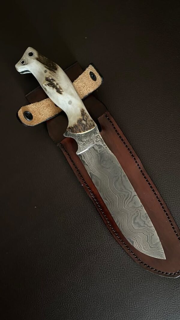 Damascus Av Bıçağı - Boynuz Sap